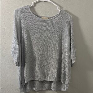Women's Silver Knit Top
